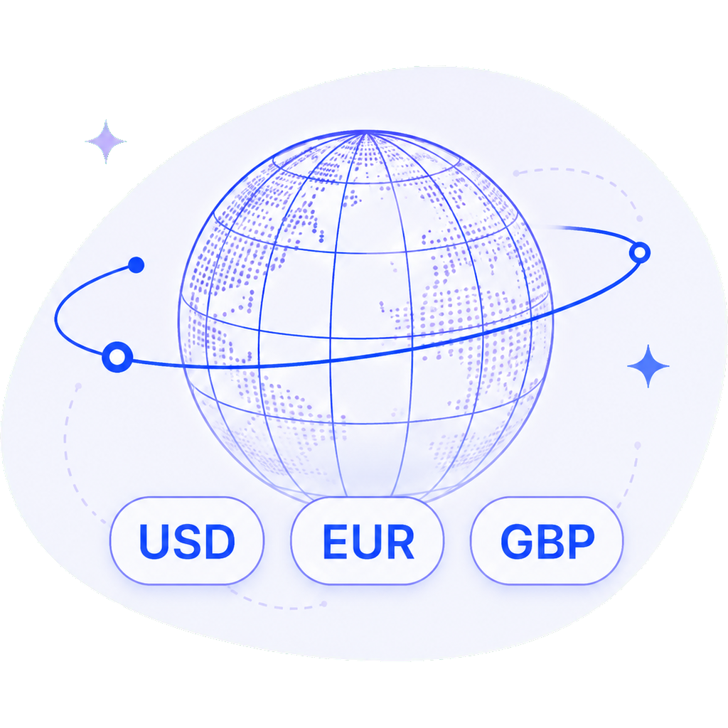 30+ world currencies